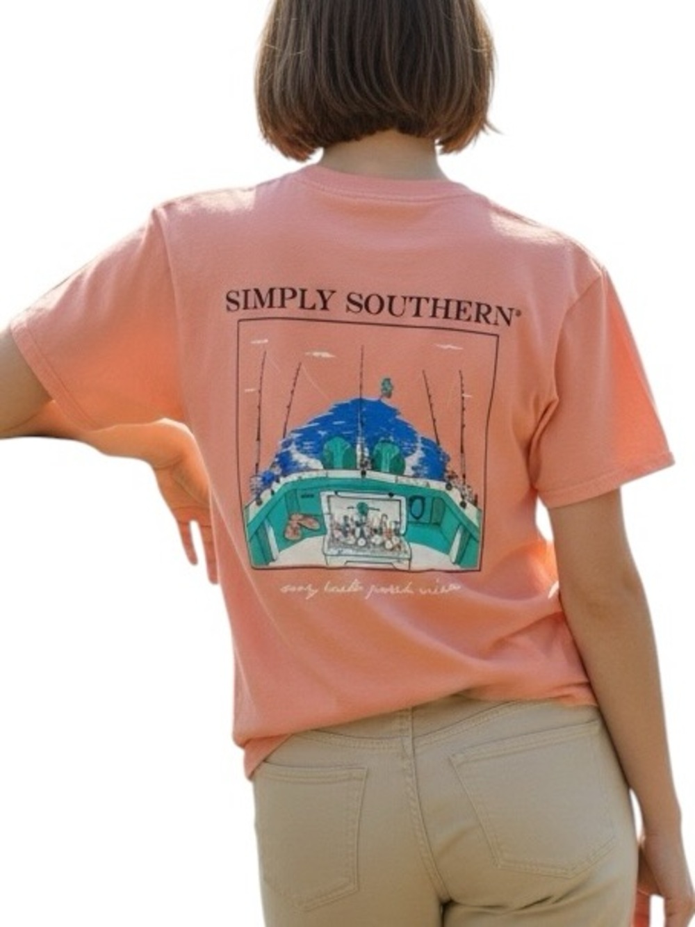 Simply Southern Coral Graphic Short Sleeve Tee